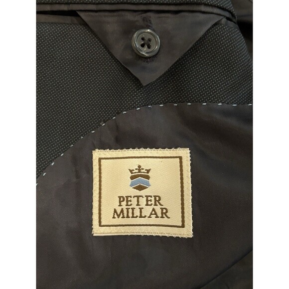 Peter Millar Blazer Mens 44R Blue 100% Wool 2 Button Sport Coat - Picture 2 of 11